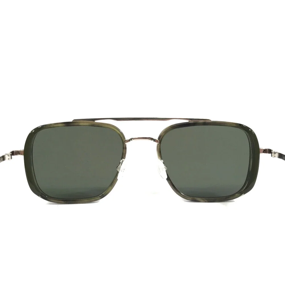 Gigi Studios Sunglasses SIFNOS 6854/7 Silver Green Aviator Frame w/ Green Lenses